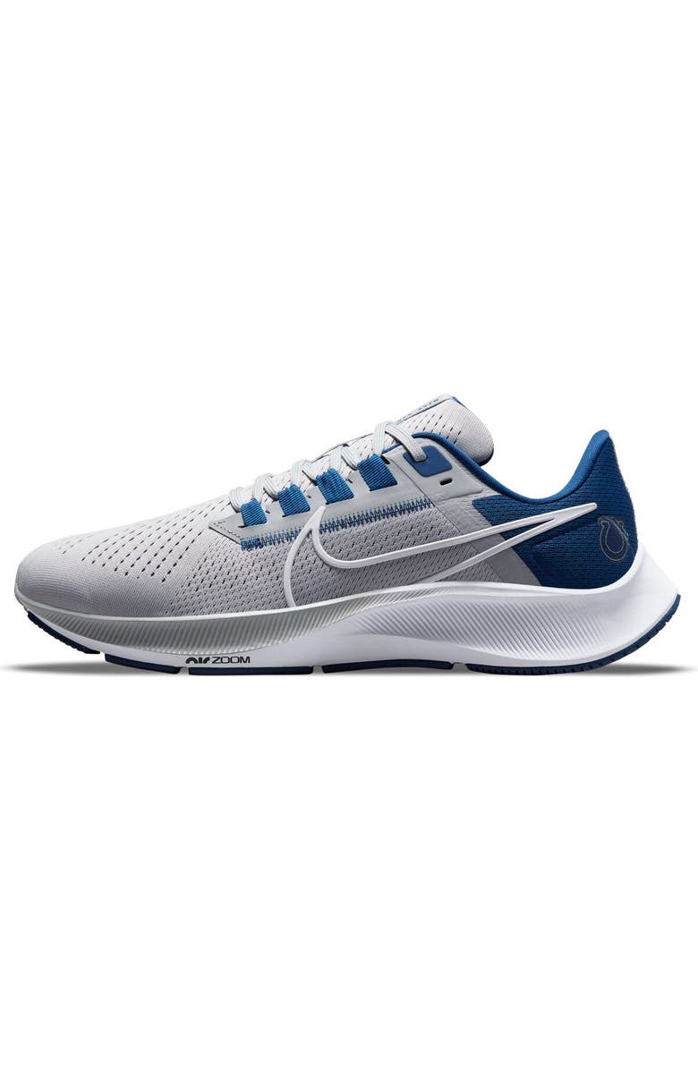 Nike Unisex Nike Gray Indianapolis Colts Zoom Pegasus 38 Running Shoe, Main, color,