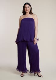 ELOQUII Wire Hem Plissé Pant