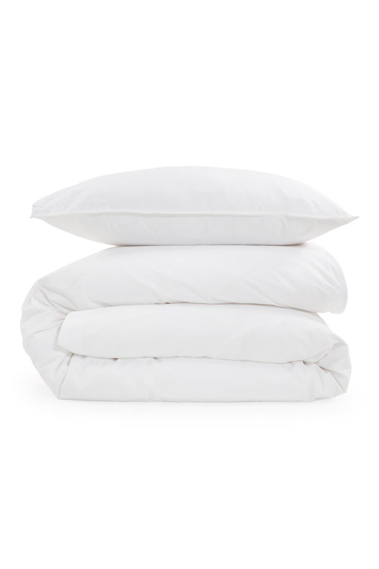 Parker Cotton Sateen Duvet Cover & Shams Set, Main, color, WHITE
