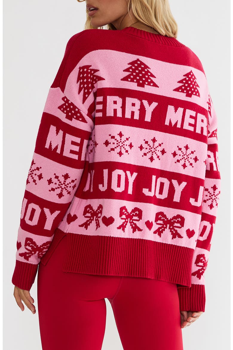 Callie Sweater, Alternate, color, SUGARED PEPPERMINT