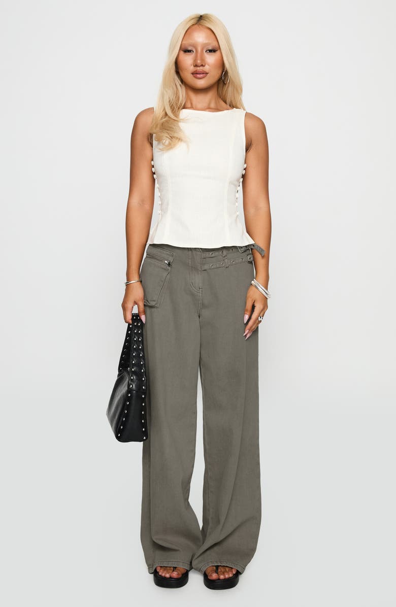 Princess Polly Escaper Button Top, Alternate, color, 