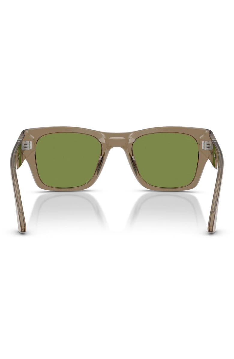 Persol 54mm Square Sunglasses, Alternate, color, Transparent Bown Heart / Green