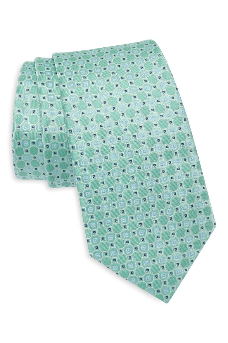 Duke Geometric Tie, Main, color, GREEN