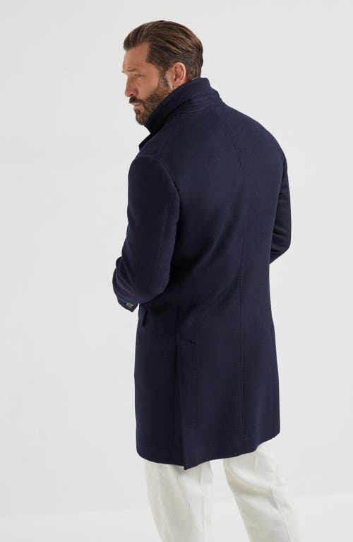 Brunello Cucinelli Cashmere Outwear Jacket Clothing In Blue