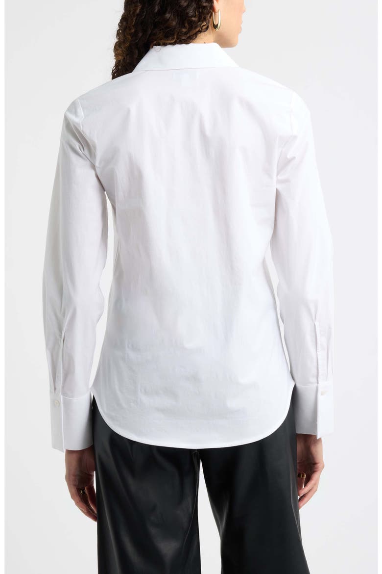Pintuck Poplin Tuxedo Shirt, Alternate, color, WHITE