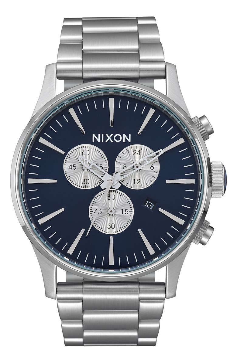 Nixon The Sentry Chronograph Bracelet Watch, 42mm, Main, color,