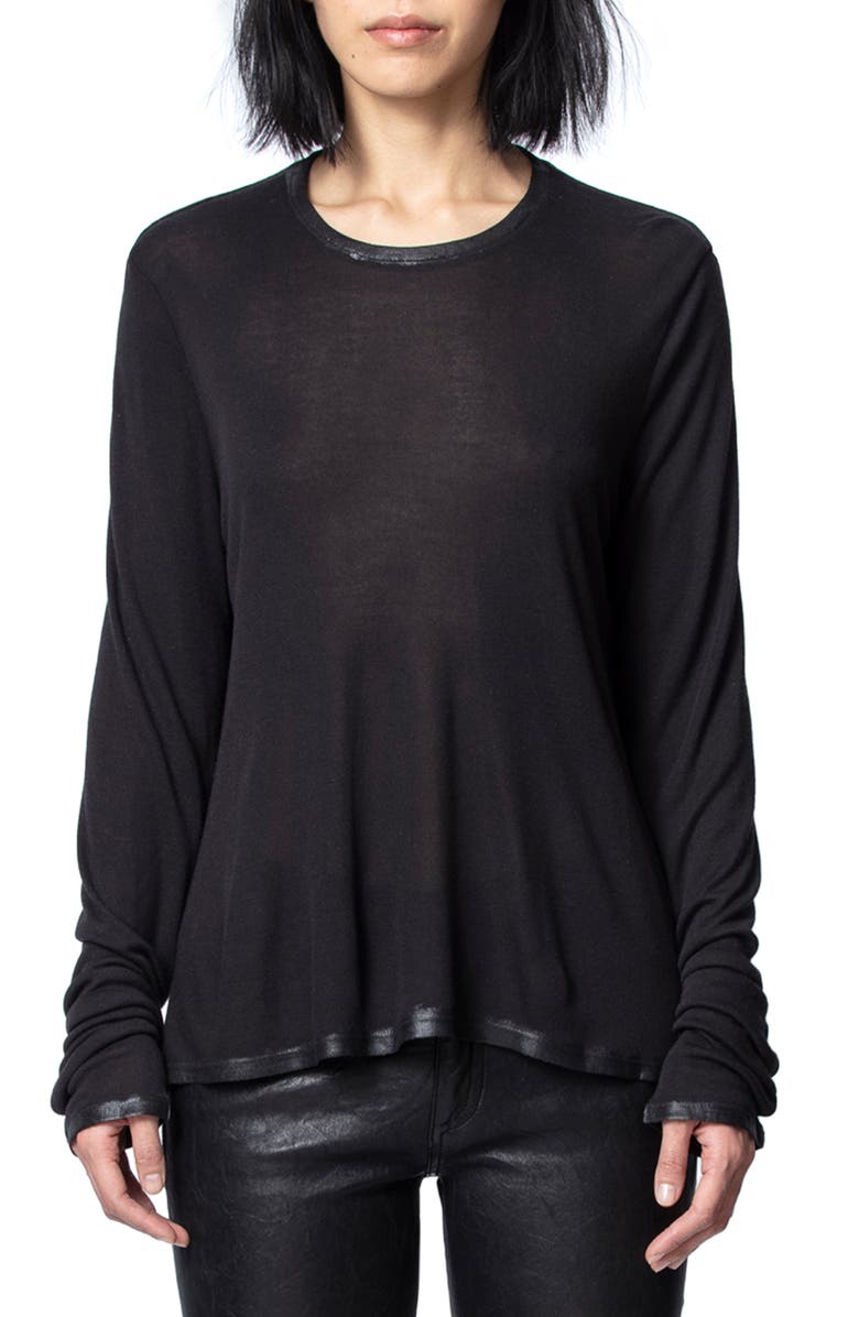 Zadig & Voltaire Willy Foil Tee, Main, color,