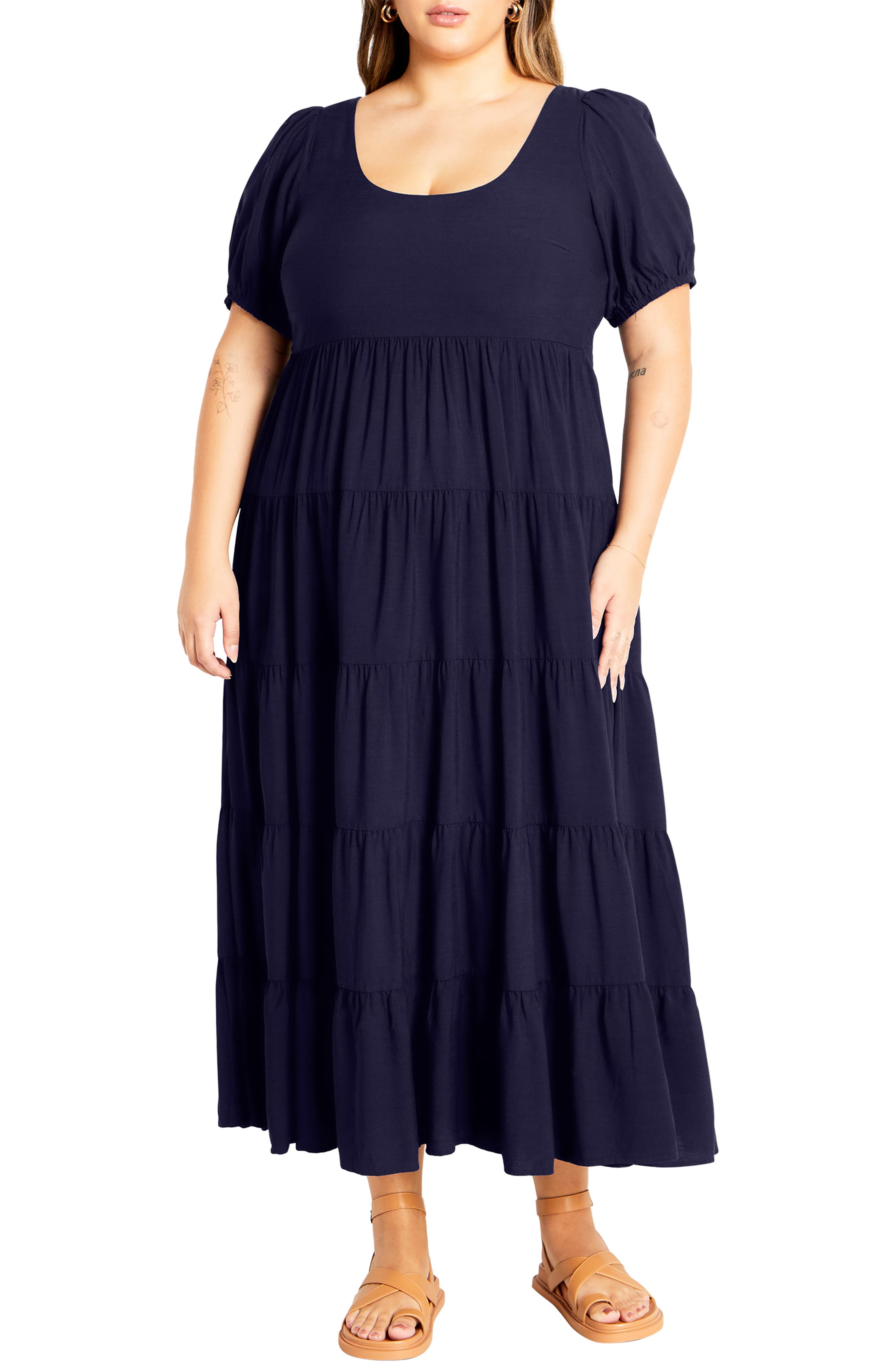 City Chic Mila Tiered Maxi Dress