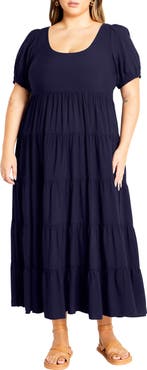 City Chic Mila Tiered Maxi Dress