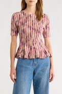 Ulla Johnson Samira Mulitcolor Short Sleeve Top