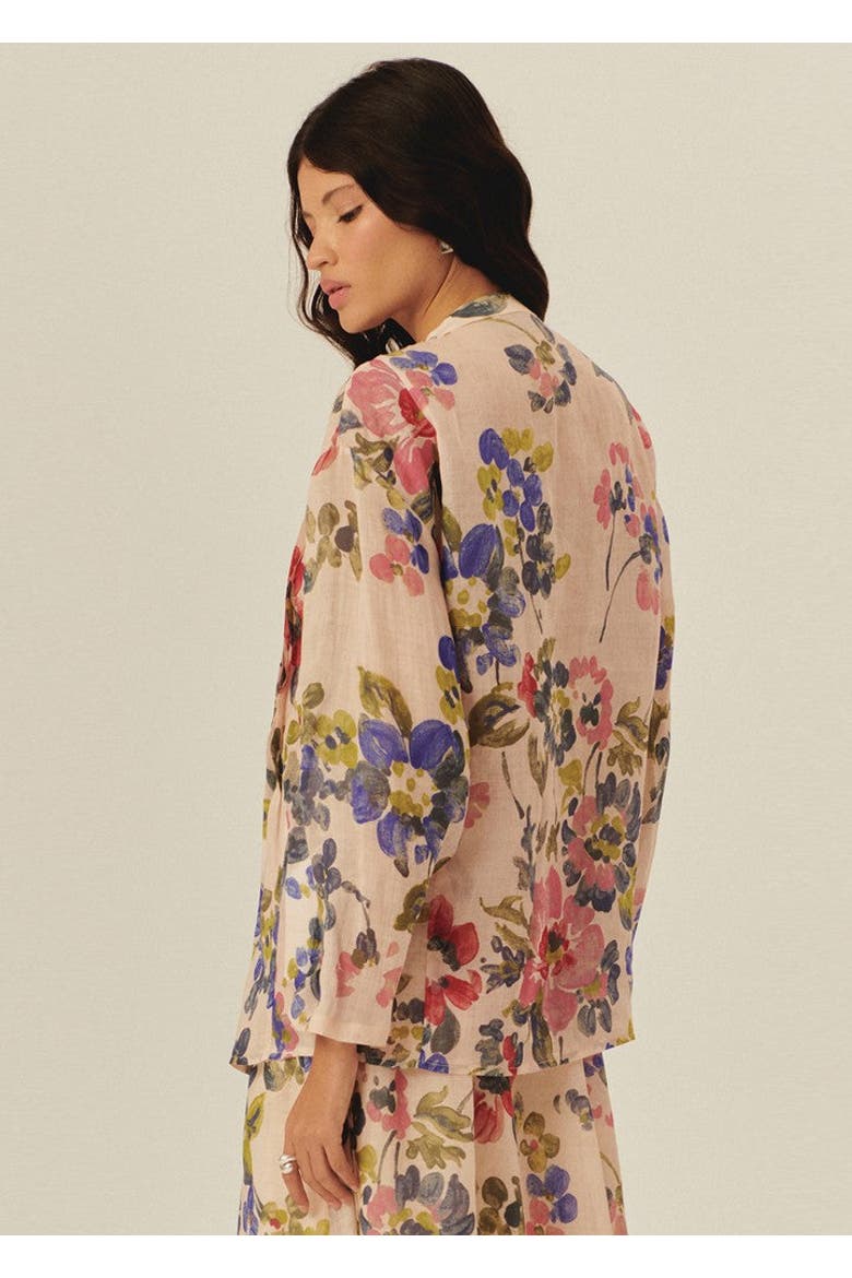 Jazlyn Floral Printed Blouse, Alternate, color, MULTI COLOR