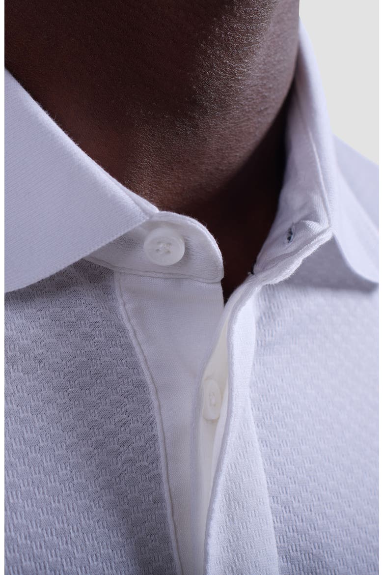 Mercerized Cotton Long Sleeve Polo, Alternate, color, WHITE
