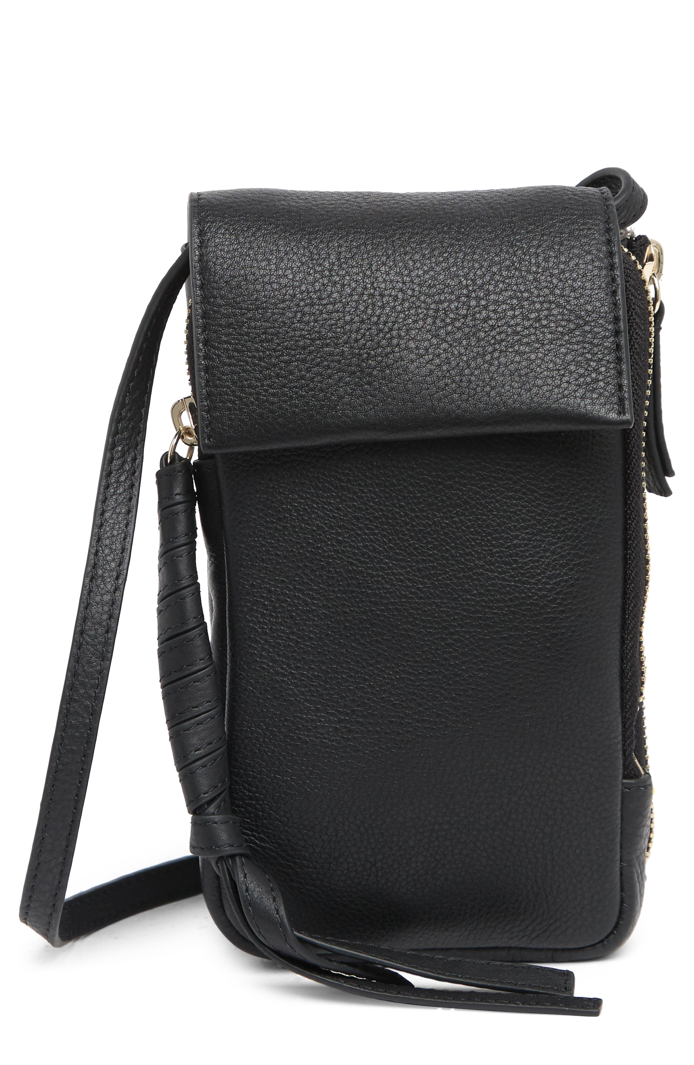 Vince Camuto Cory Leather Phone Crossbody Bag, Main, color, 