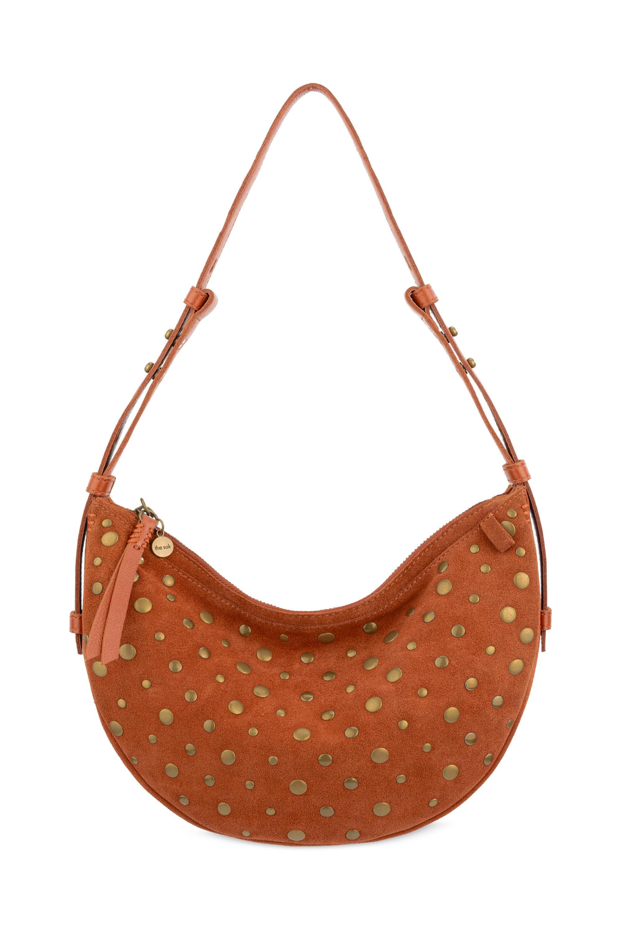Persimmon Suede Gold Stud