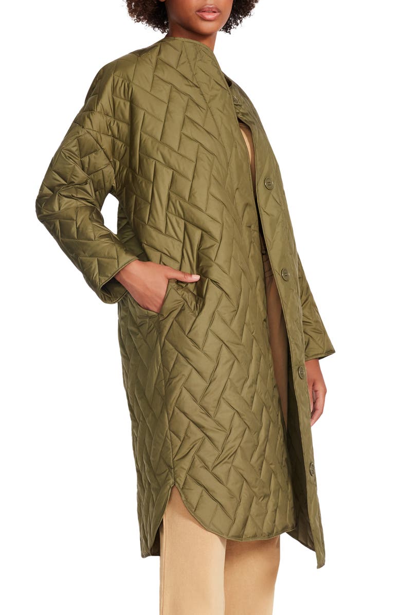 Steve Madden Emerson Quilted Longline Jacket, Alternate, color, 