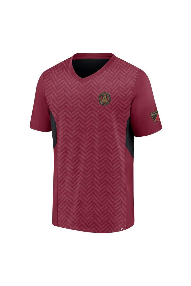 Men's Fanatics Branded Red Atlanta United FC Extended Play V-Neck T-Shirt, Alternate, color, Red