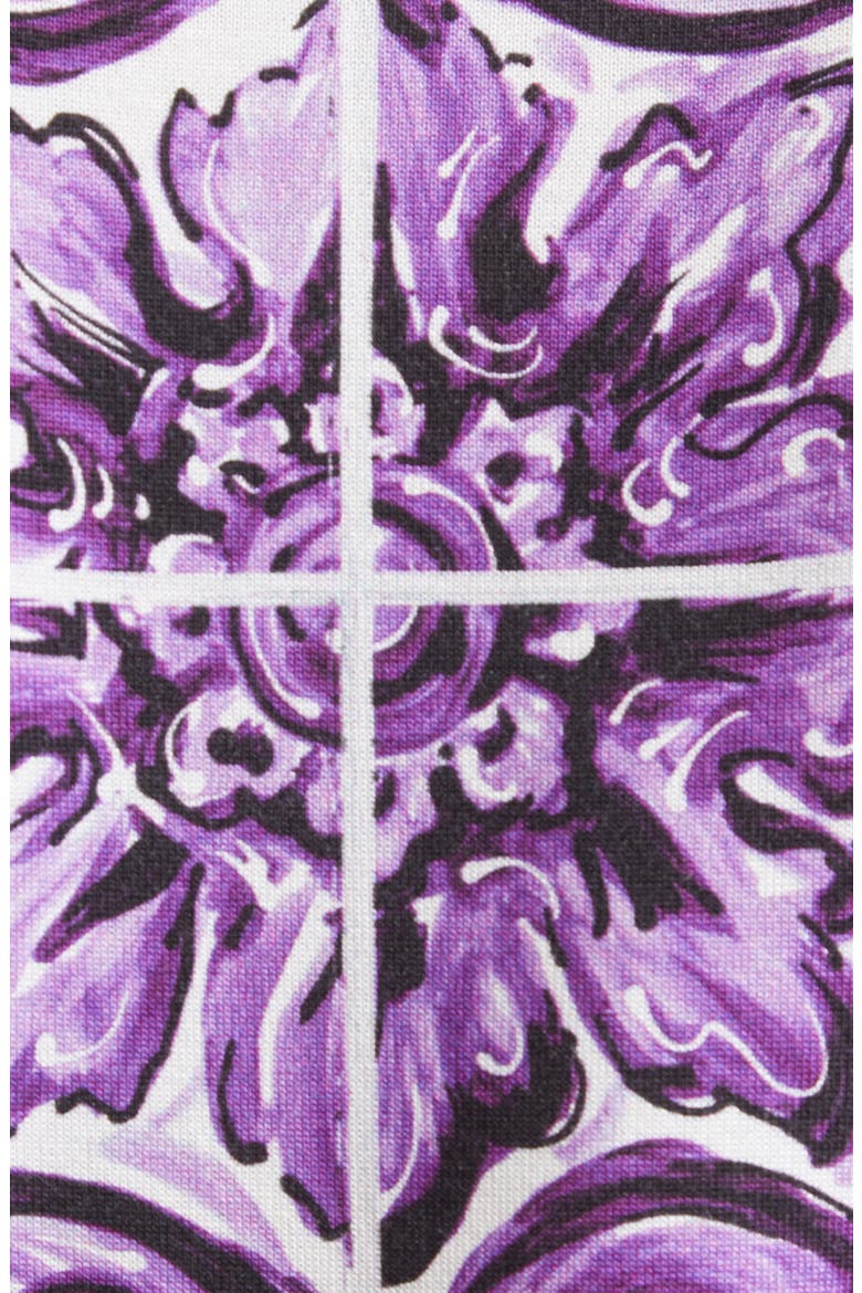 Majolica Print Silk Sweater, Alternate, color, H25DQ MAIOLICA 1L VIOLA