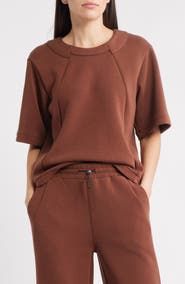 CITY BLUES Elbow Sleeve Crewneck T-Shirt