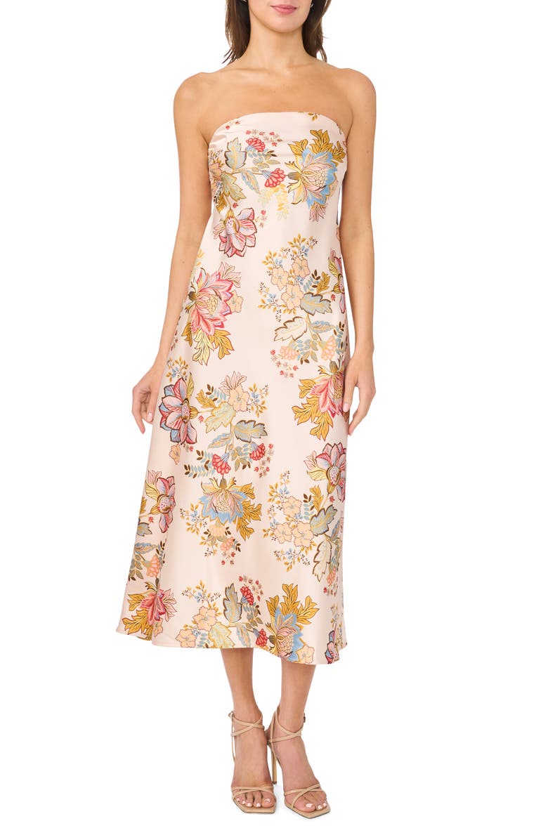 Parker Strapless Maxi Dress, Main, color, Rose Tan