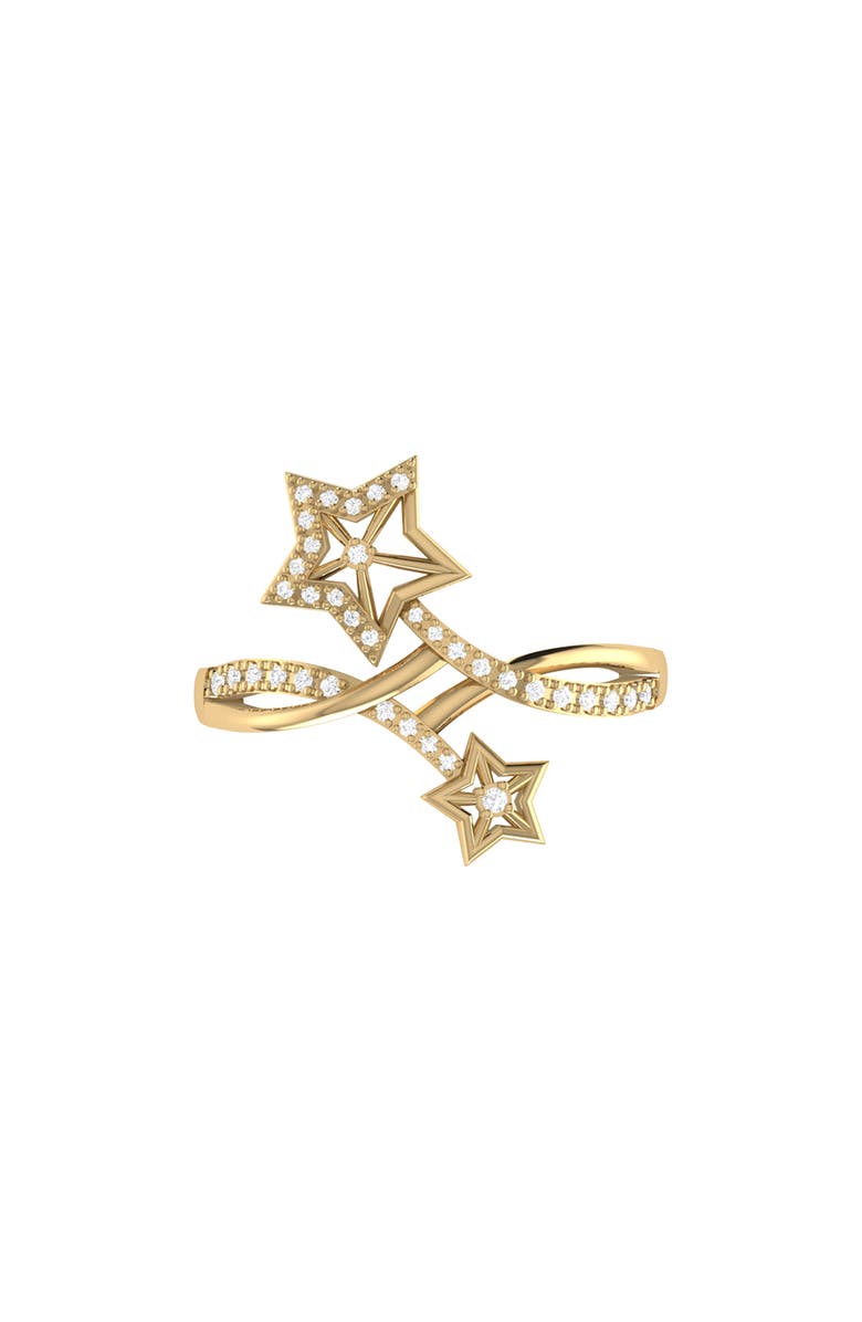 LuvMyJewelry Stars Entwined Sterling Silver Diamond Ring, Alternate, color, 14Kt Gold Vermeil On Sterling