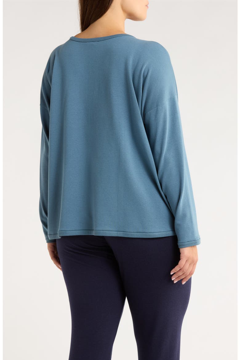 Crewneck Boxy Crop T-Shirt, Alternate, color, SEA SPRAY