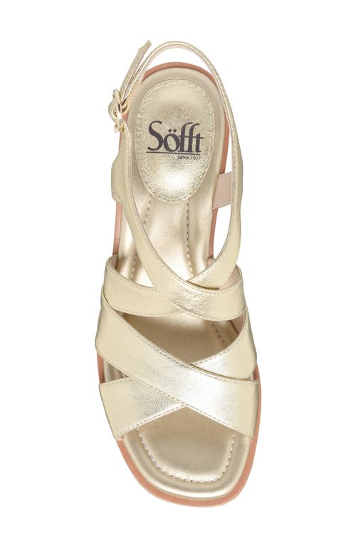 Söfft Gigi Slingback Wedge Sandal In Silver