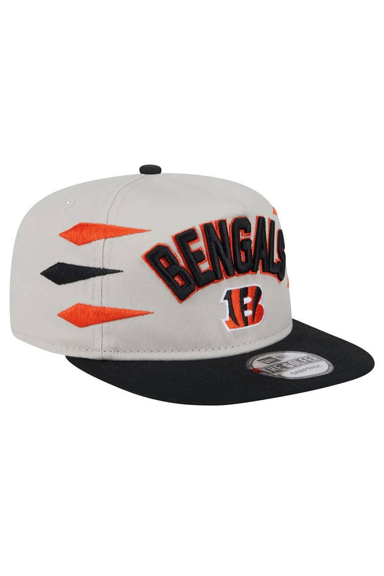 Men's New Era Stone/Orange Cincinnati Bengals Athletic Golfer Snapback Hat, Alternate, color, Stone