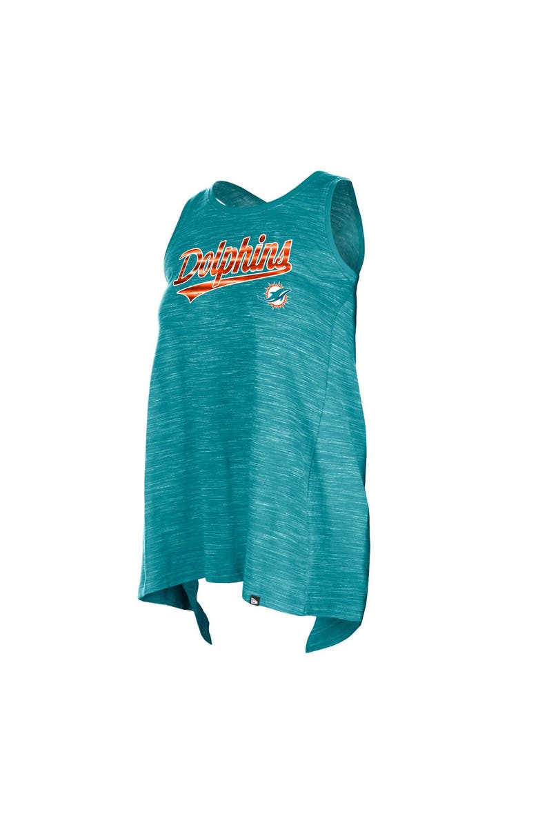 New Era Women's New Era  Aqua Miami Dolphins  Space Dye Active Tank Top, Alternate, color, Aqua