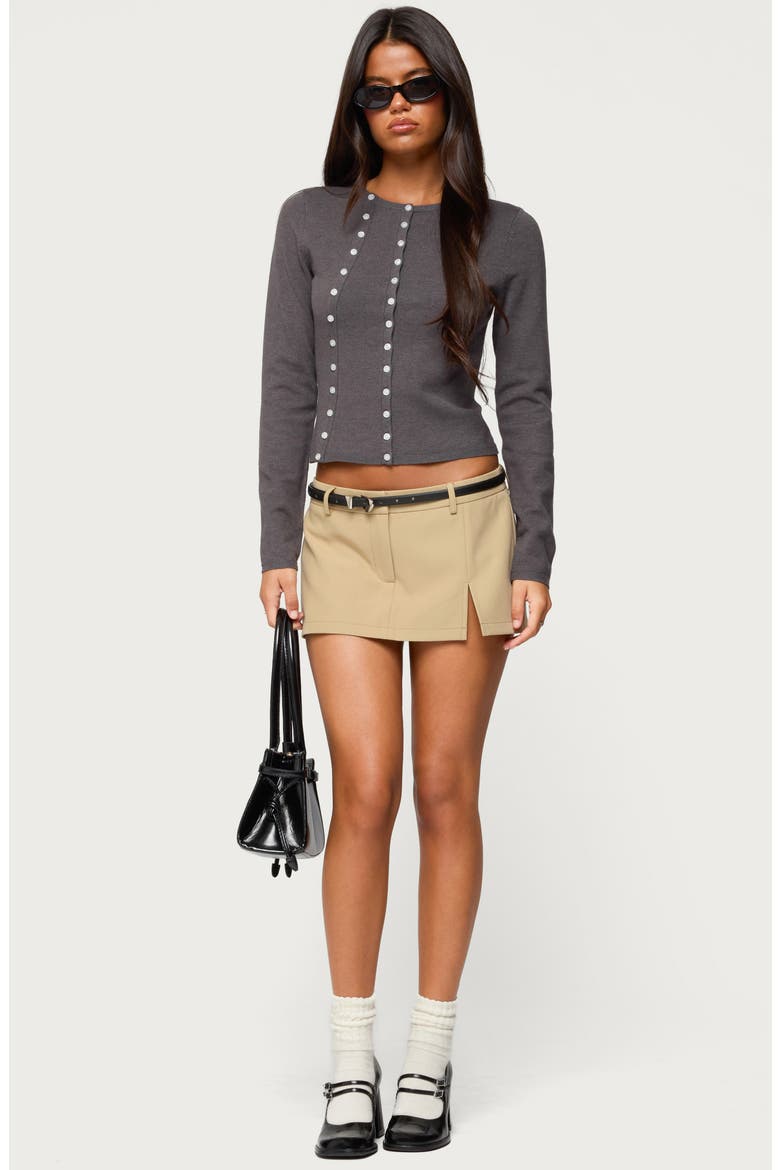 Hestia Double Breasted Cardigan, Alternate, color, DARK-GRAY
