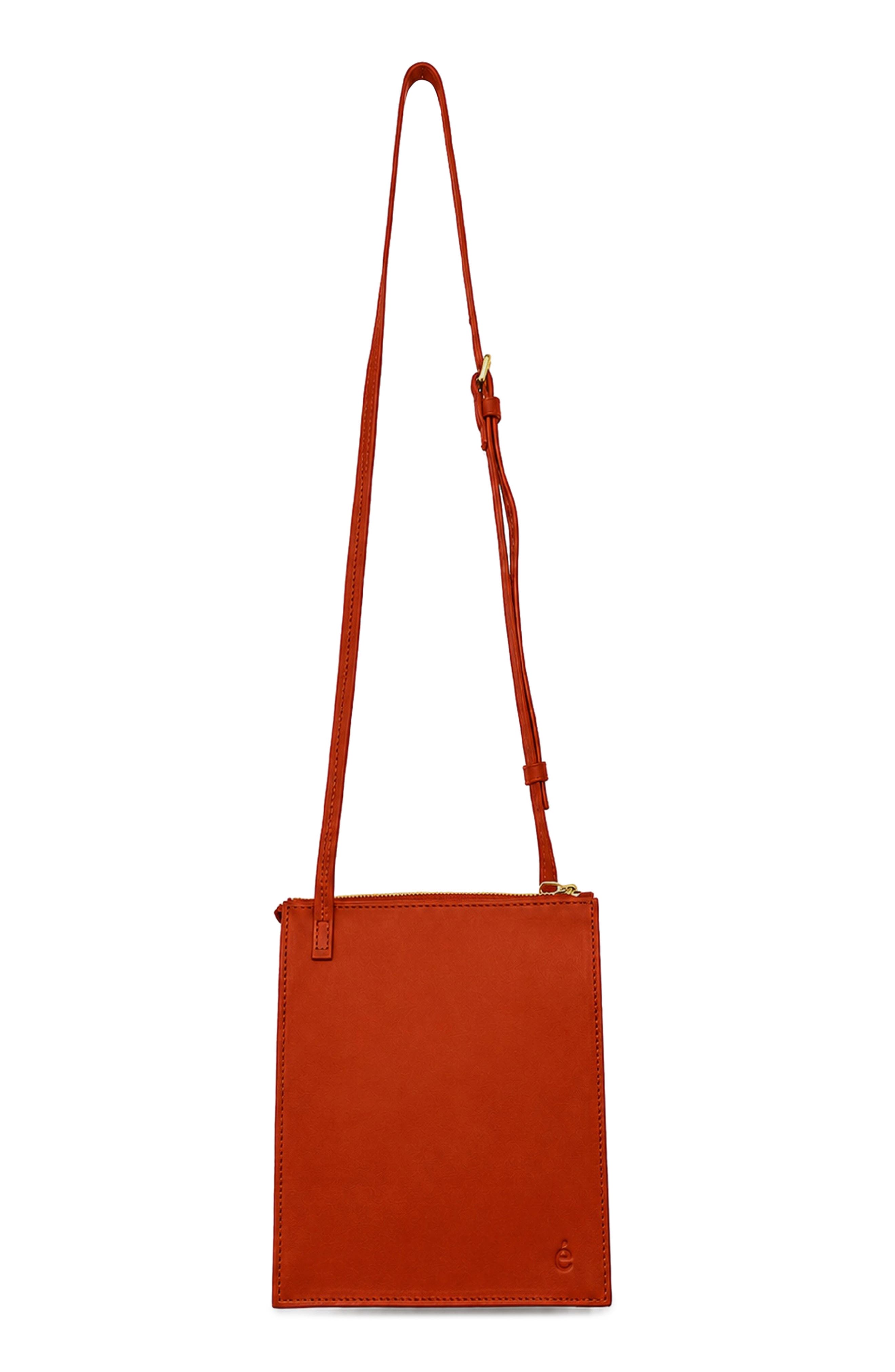 Polly Leather Crossbody Bag, Alternate, color, RUST