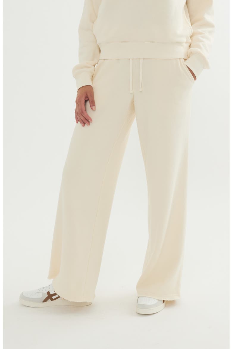 Anytime Wide Leg Fleece Sweatpants, Main, color, ANTIQUE