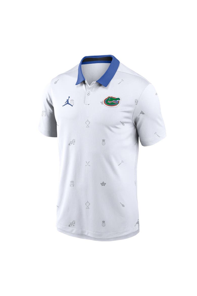 Men's Jordan Brand  White Florida Gators Vapor Pattern Dri-FIT Polo, Alternate, color, White