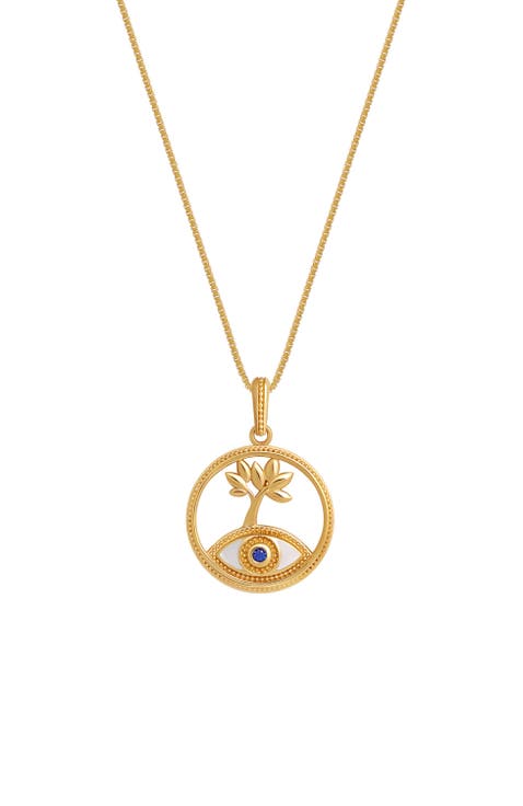 Eternal Balance Tree of Life Sapphire Necklace