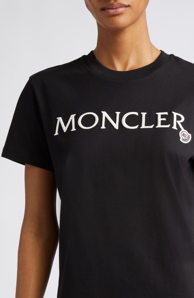 Moncler Logo Embroidered T-Shirt, Alternate, color, 
