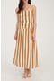 Gathered Strapless Midi Dress