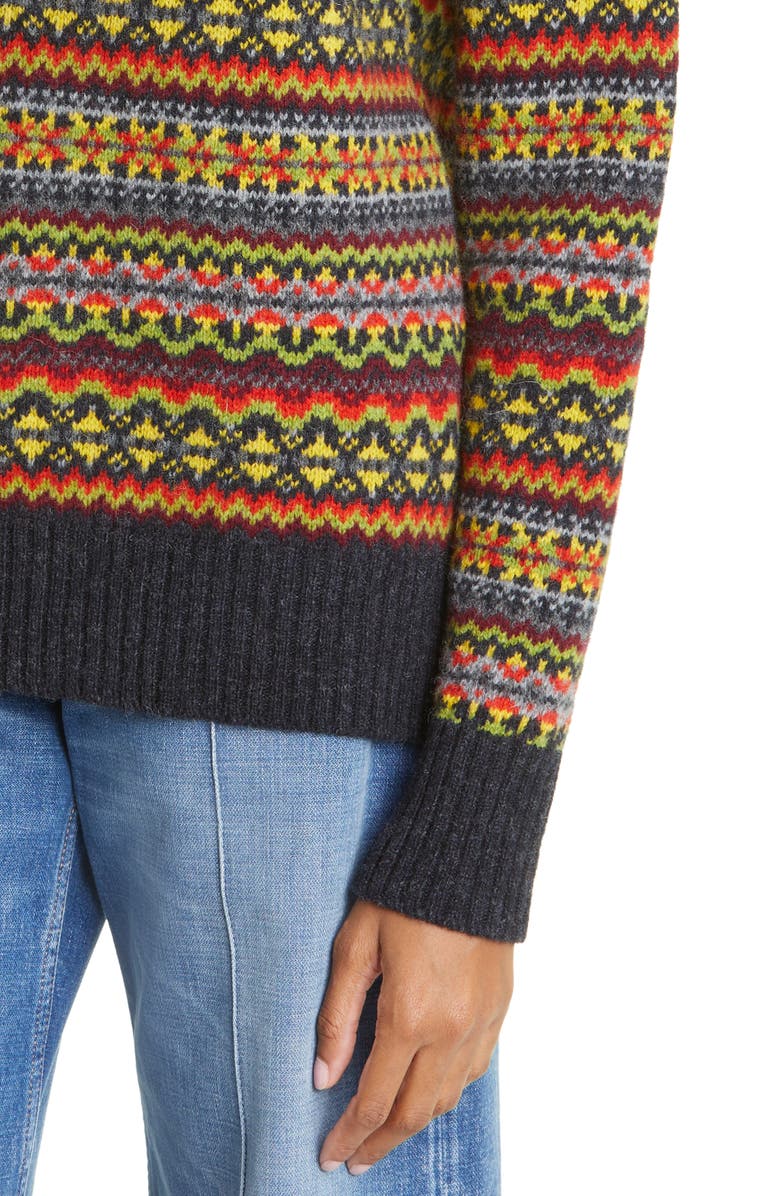 Molly Goddard Women's Oversize Fair Isle Lambswool Sweater, Alternate, color, 