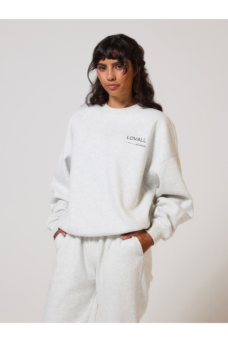 ALL SZN Oversized Sweatshirt, Main, color, Light Grey Marl