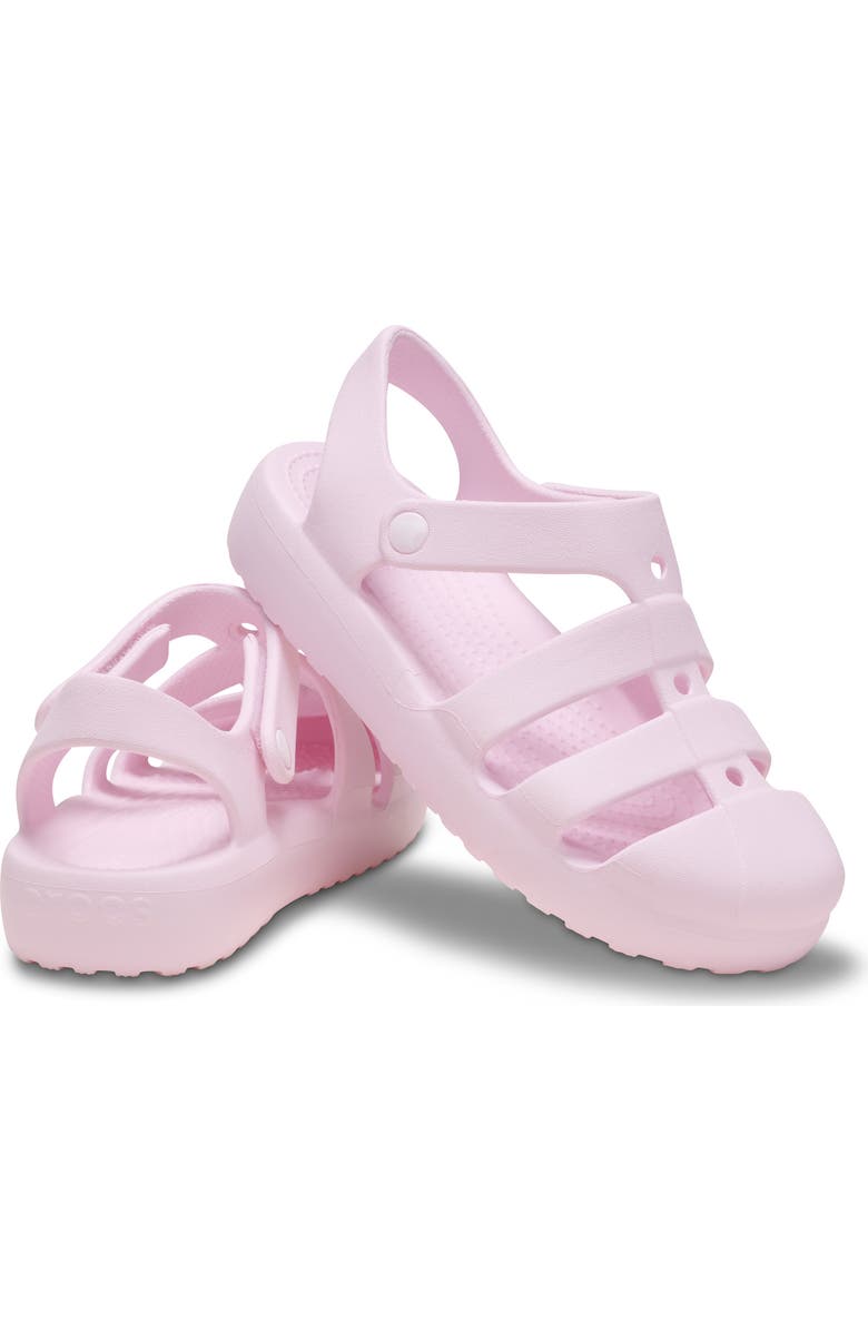 CROCS Kids' Classic Fisherman Sandal, Alternate, color, Pink Milk
