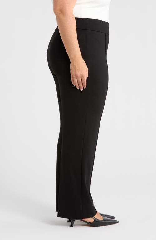 Jones New York Pintuck Pull-on Straight Leg Pants In Black
