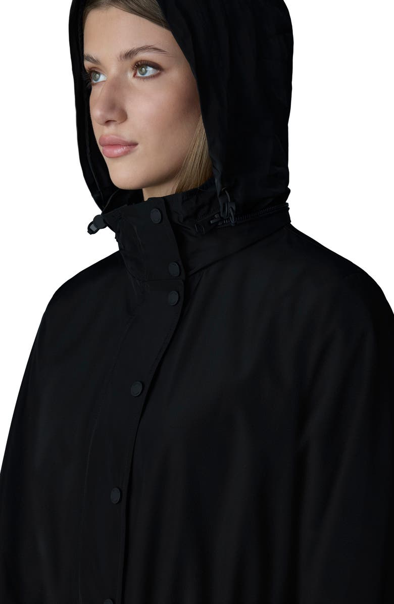 Mackage Keryn Hooded Rain Jacket, Alternate, color, Black