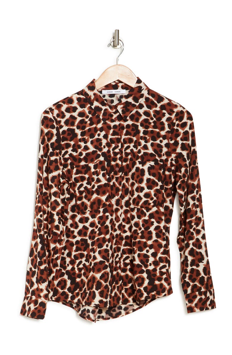 Samsøe Samsøe SAMSOE AND SAMSOE Milly Patterned Button Down Blouse, Alternate, color,