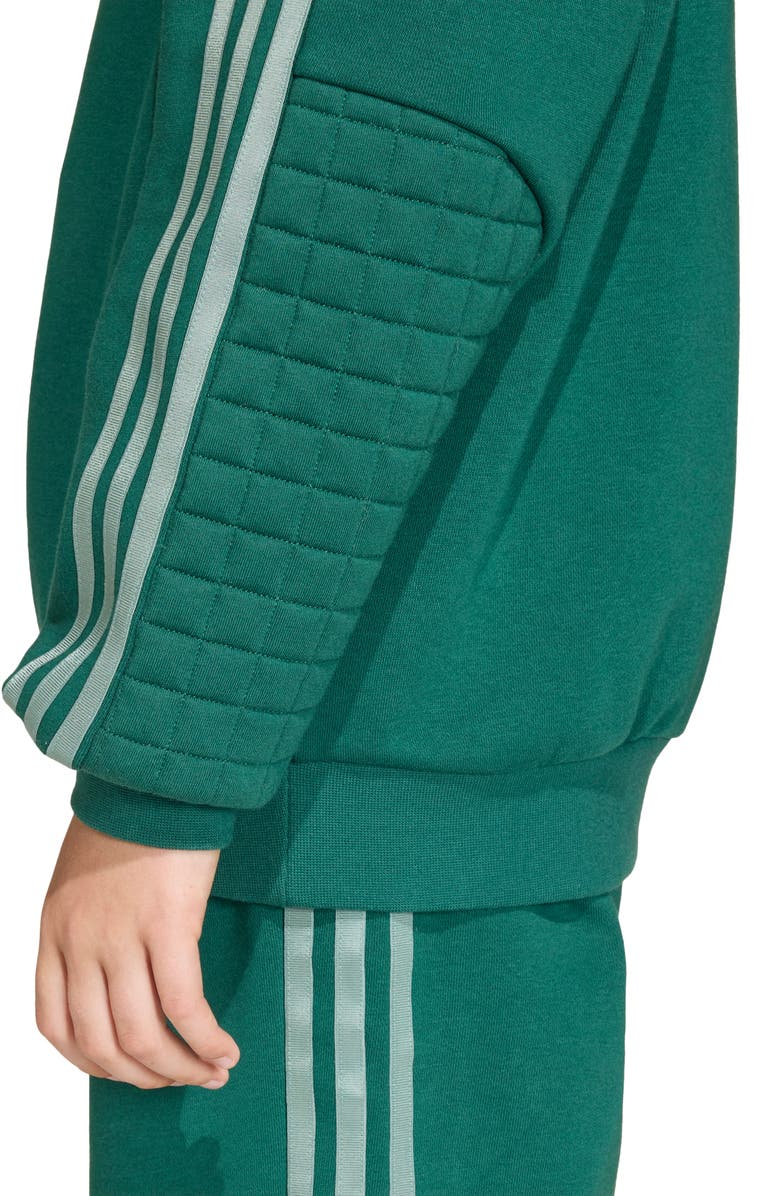 adidas Originals Kids' Minecraft Half Zip Sweatshirt, Alternate, color, Collegiate Green