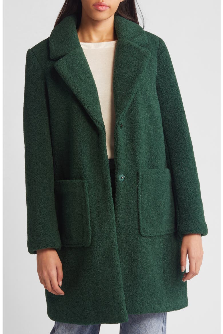 Faux Fur Teddy Coat, Alternate, color, EMERALD