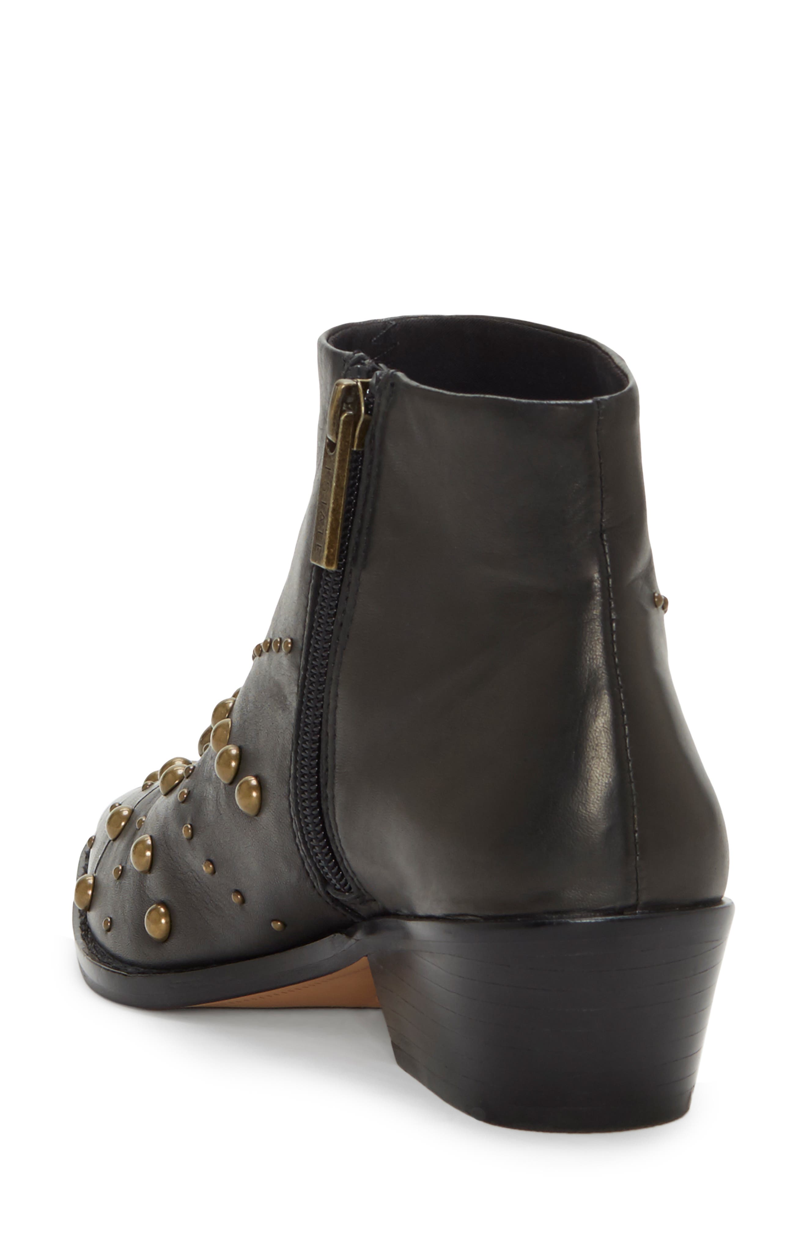 1.STATE Sobel Studded Bootie, Alternate, color, Black Leather