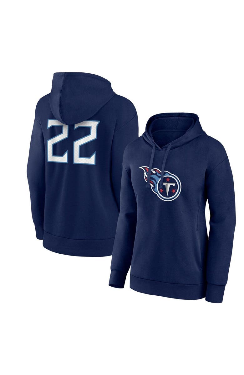 FANATICS Women's Fanatics Branded Derrick Henry Navy Tennessee Titans Player Icon Name & Number Pullover Hoodie, Main, color, Navy