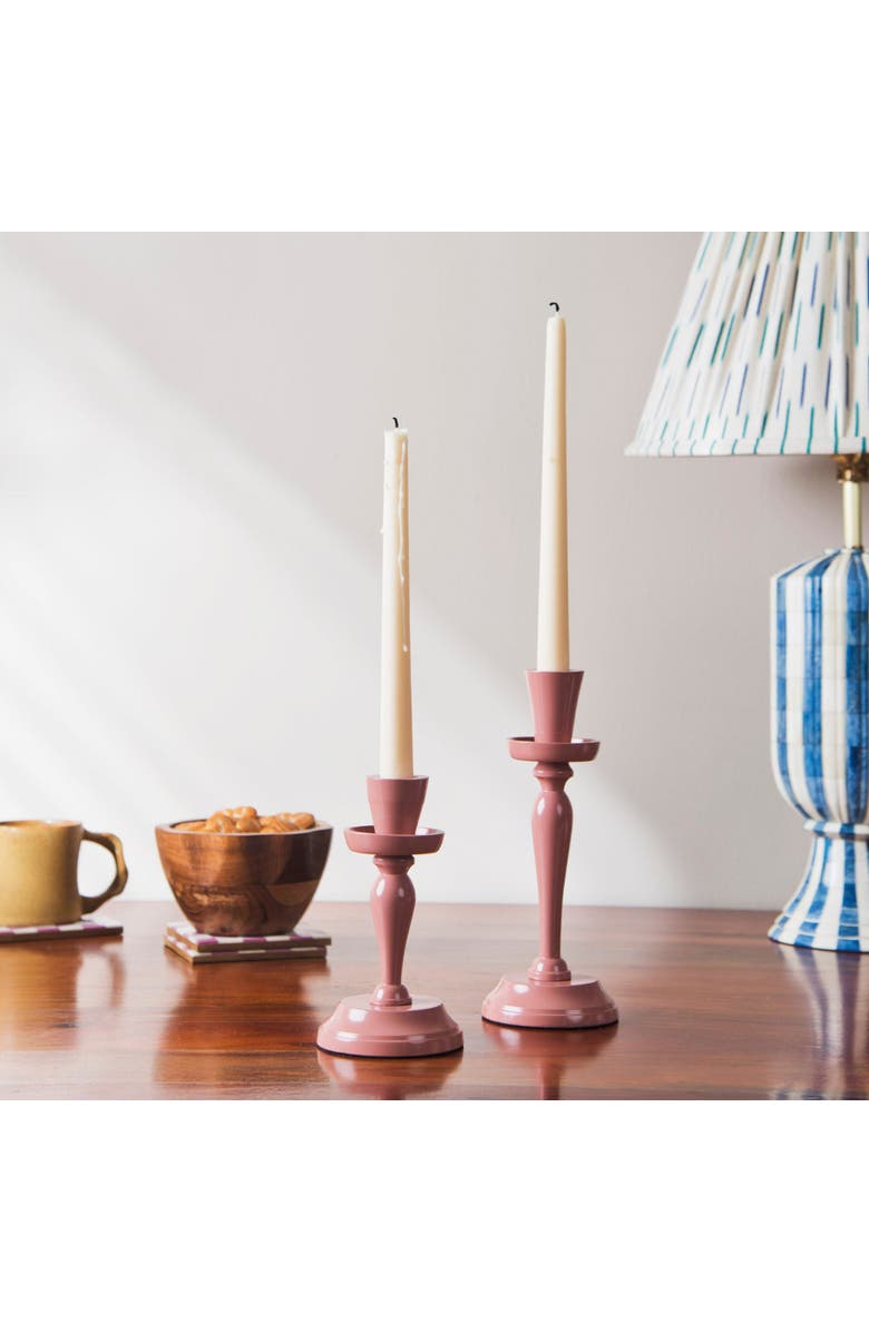 Mela Artisans Solene Candlesticks, Alternate, color, Gold - 6"