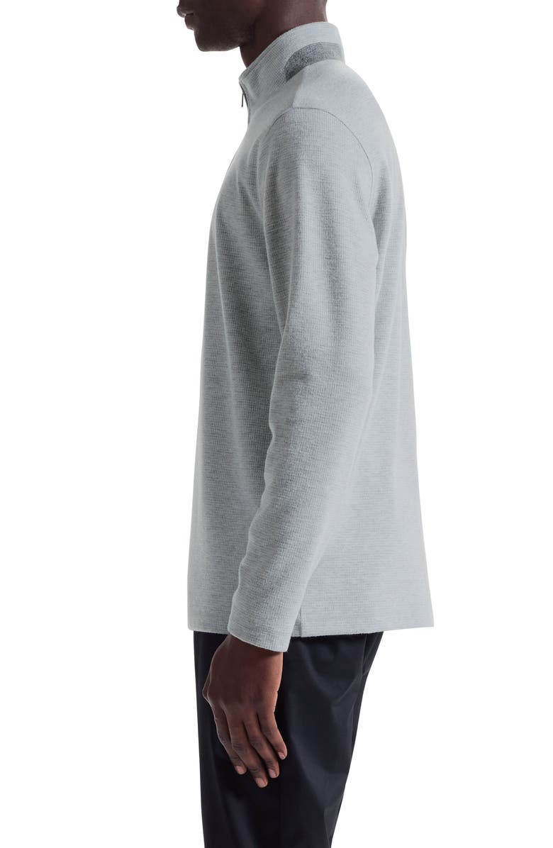 Bugatchi Houndstooth Patern Quarter Zip Top, Alternate, color, Cement