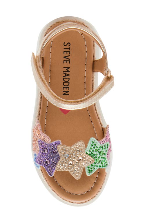 Steve Madden Kids' Tgems Ankle Strap Espadrille Platform Sandal In Pastel Multi