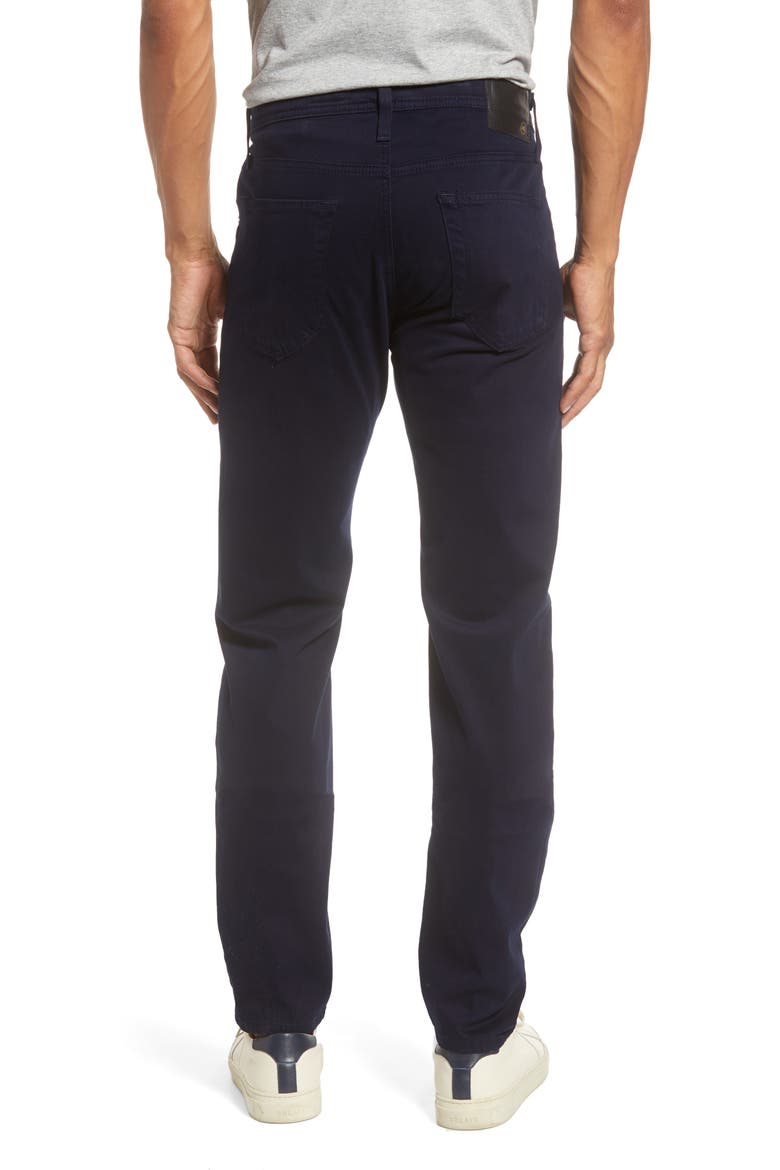 Tellis Sueded Stretch Sateen Slim Leg Pants (Nordstrom Exclusive), Alternate, color, RICH NAVY