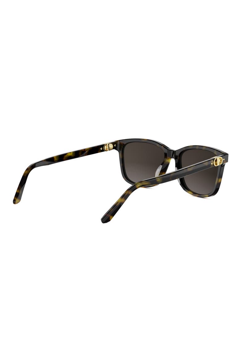 Petit CD S2I 54mm Rectangular Sunglasses, Alternate, color, DARK HAVANA / GRADIENT BROWN